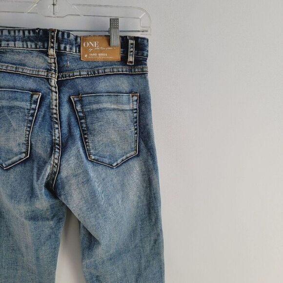 One Teaspoon Size 22 Yard Birds Mid Rise Skinny Long Length Button Fly Jean - Picture 11 of 12